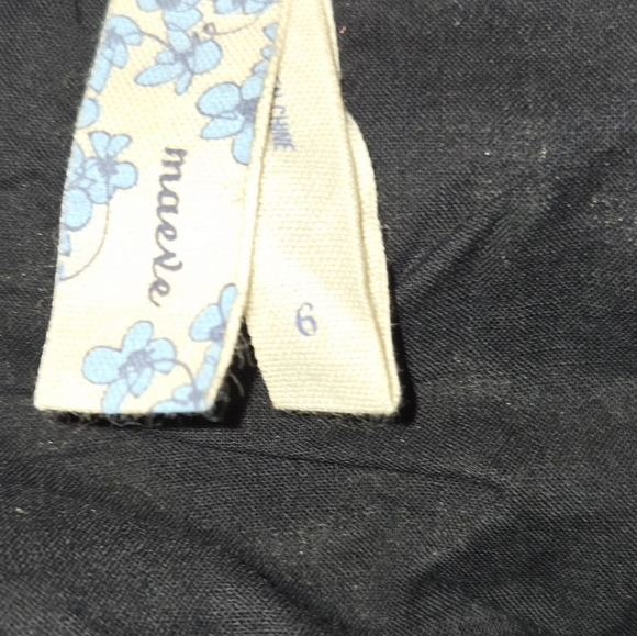 Anthropologie Maeve Polka Peppered Bow Front Pinup Strapless Sheath Dress Black - Picture 9 of 9